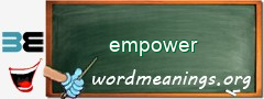 WordMeaning blackboard for empower